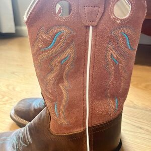 Cody James pink suede western boots